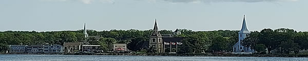 Mahone Bay showing the 3 Church Spires, Nova Scotia
