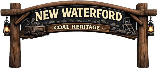 Welcome sign for New Waterford, Nova Scotia
