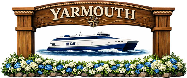 Welcome sign for Yarmouth, Nova Scotia